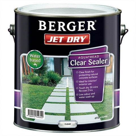 Berger Jet Dry Aquatread Clear Sealer - 10L